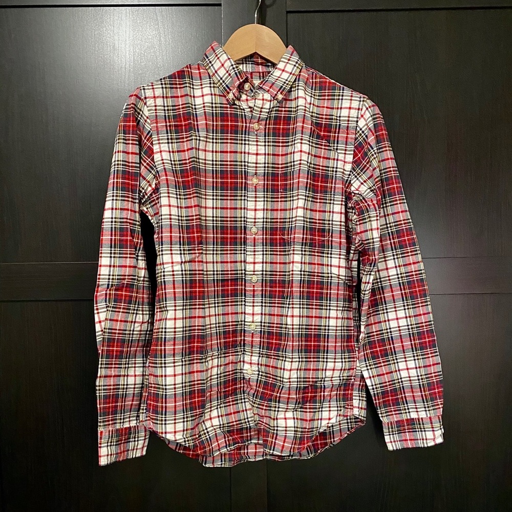 J.Crew Plaid Slim Oxford
